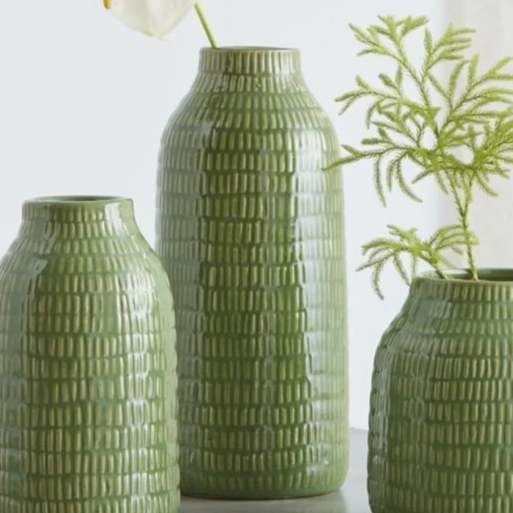 Crate & Barrel Verde Medium Vase